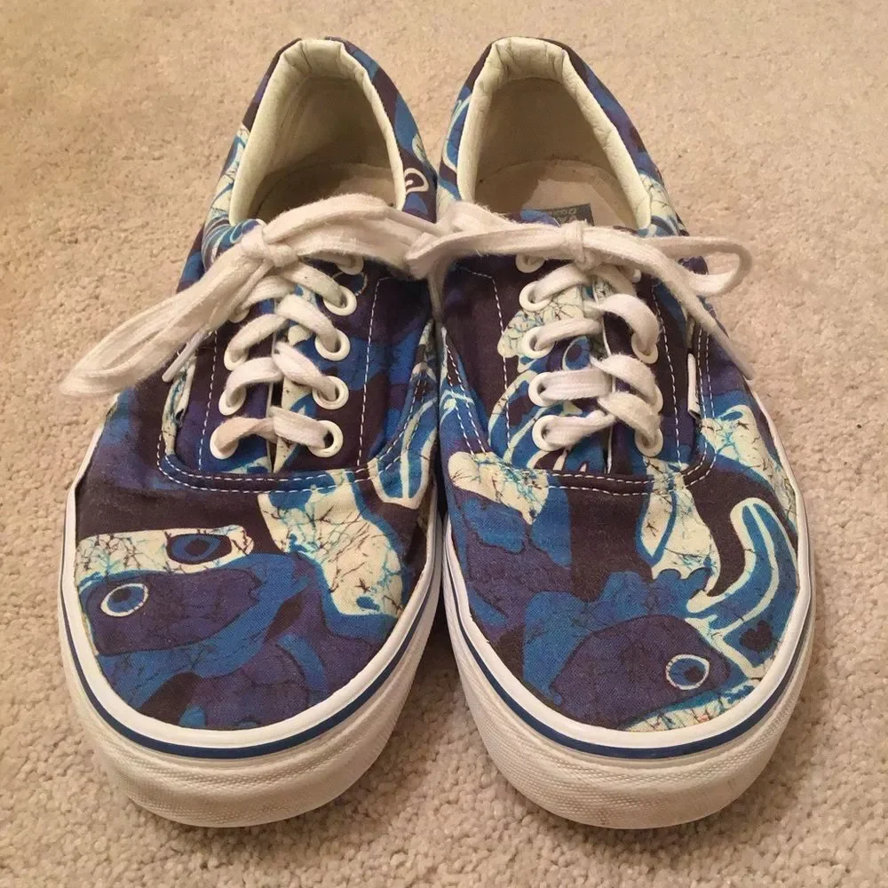VANS Era "Van Doren" Blue Marble Low Top Unisex Sneakers - Picture 5 of 9